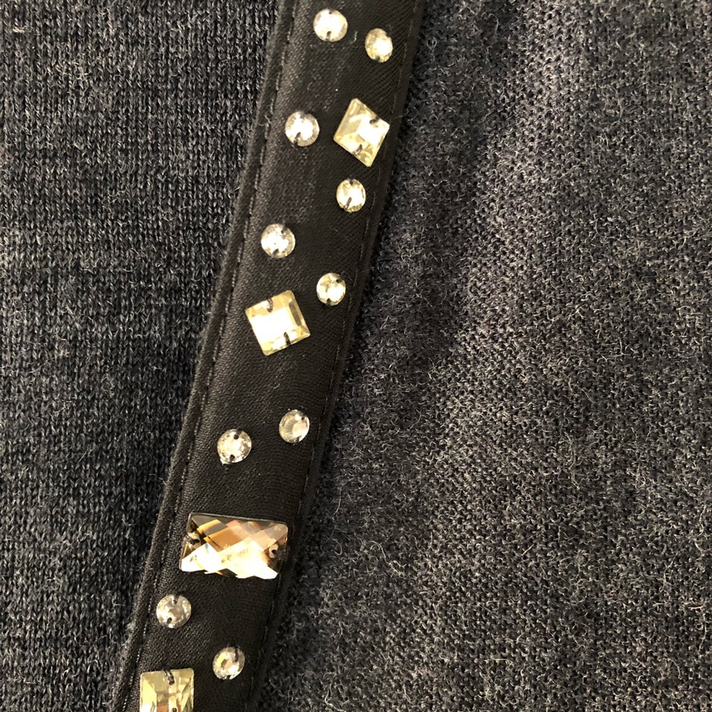 Loft Merino Wool Rhinestone Cardigan - Picture 3 of 6